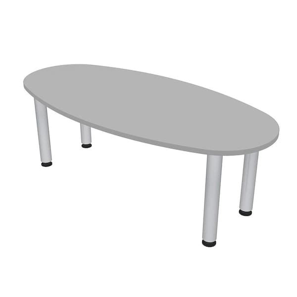 33.5 in W, 69.5 in L, 29 in H, Engineered Wood Top, Grey